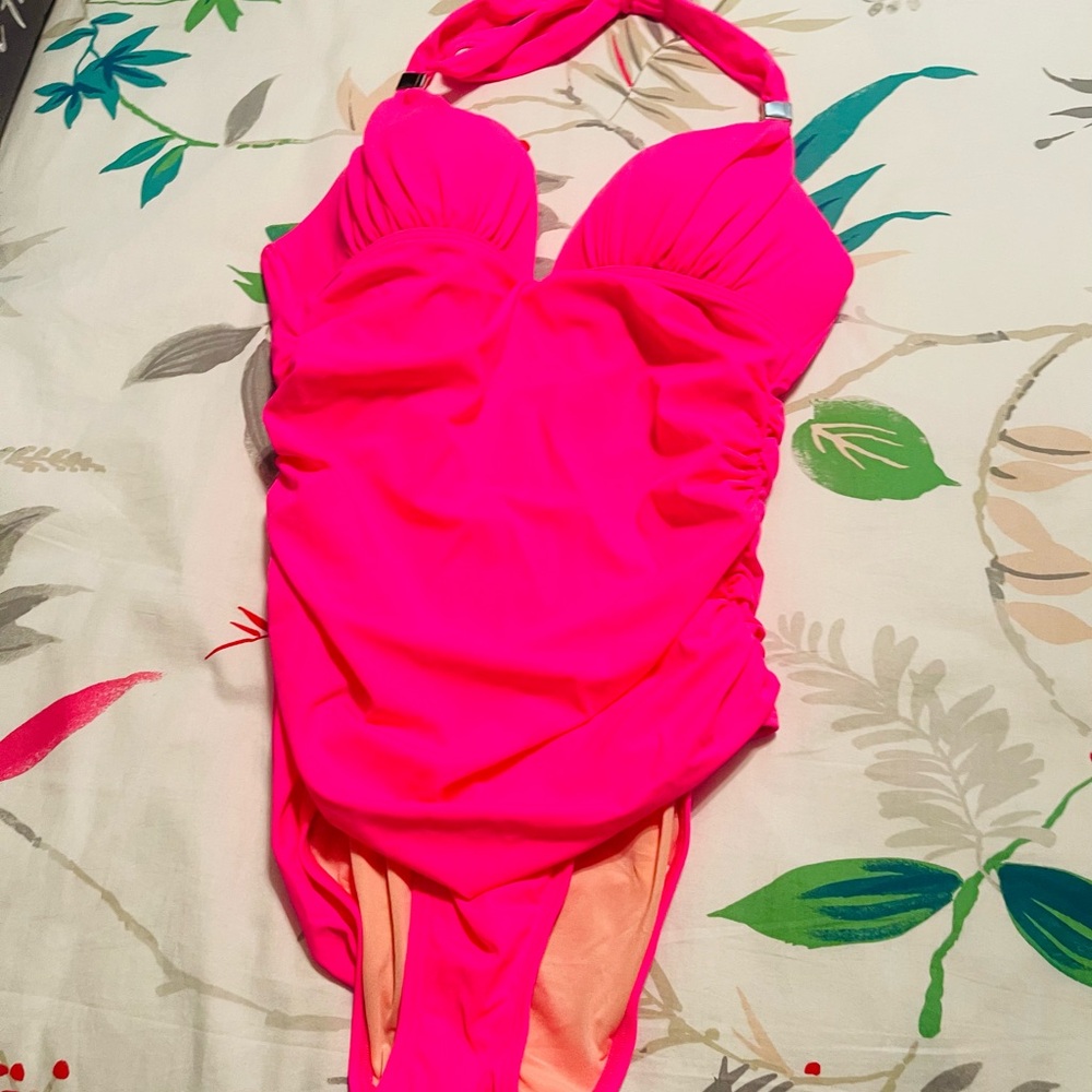 Victoria Secret Bright Pink One Piece Swimsuit